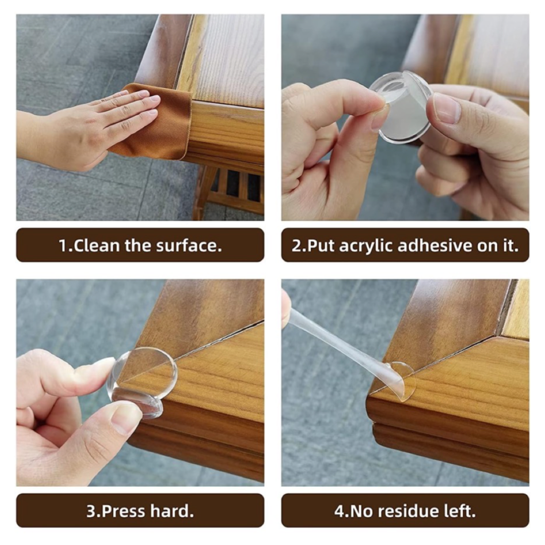 Baby/Toddler Silicone Corner Protectors - 12 Pack