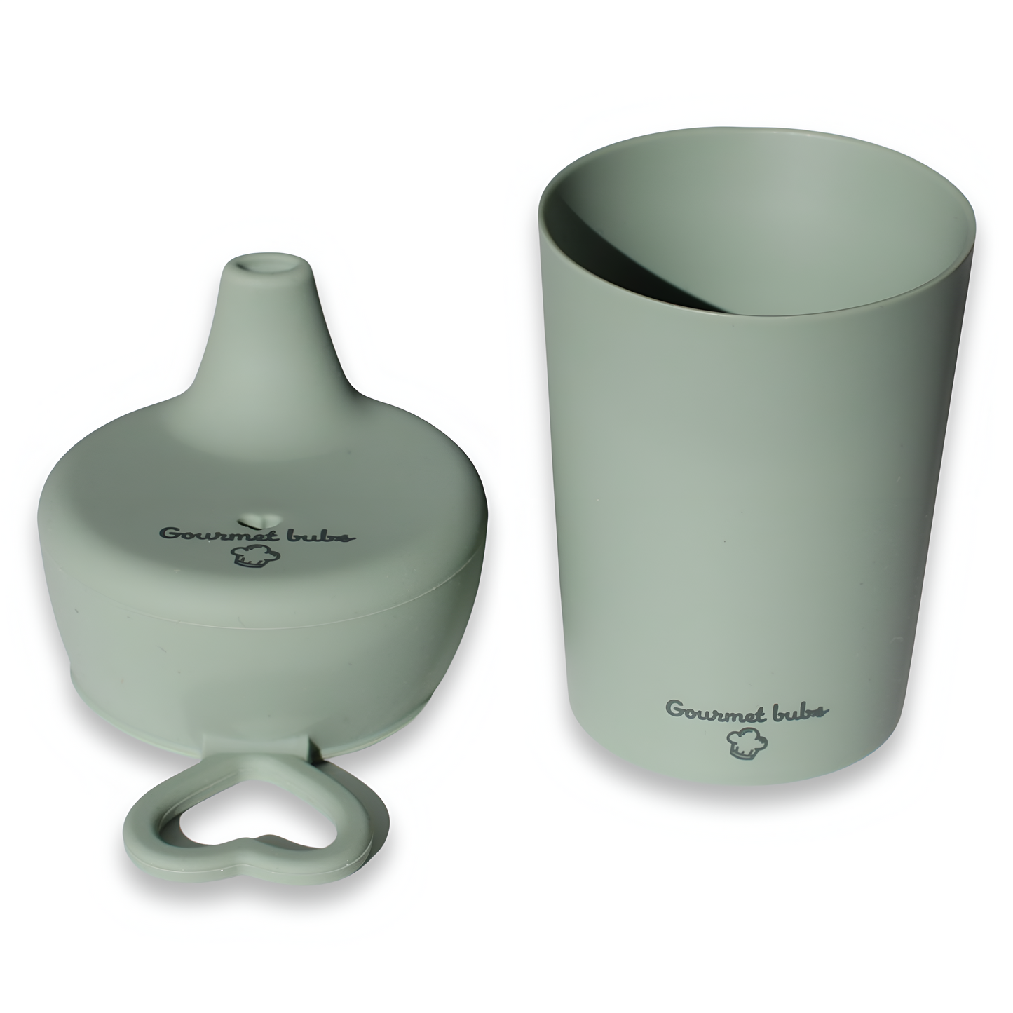 Gourmet Bubs Silicone Cup with Lid - Sage