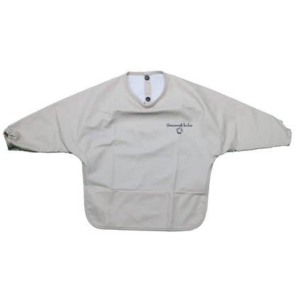 Gourmet Bubs Waterproof Feeding Smock with Bib Pouch - Cream